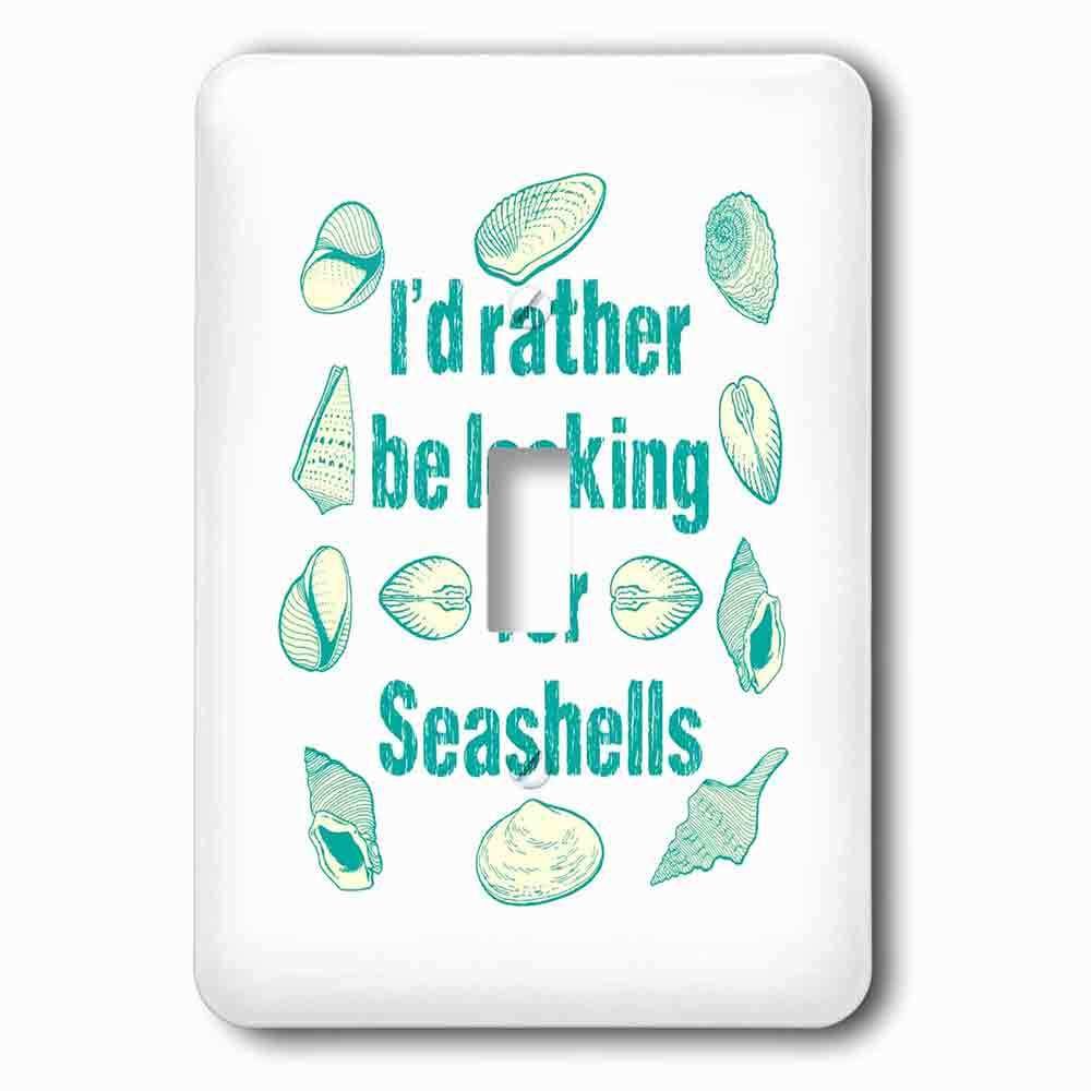 Single Toggle Wallplate With Looking For Seashellsnautical Themed Design In Blue And Yellow