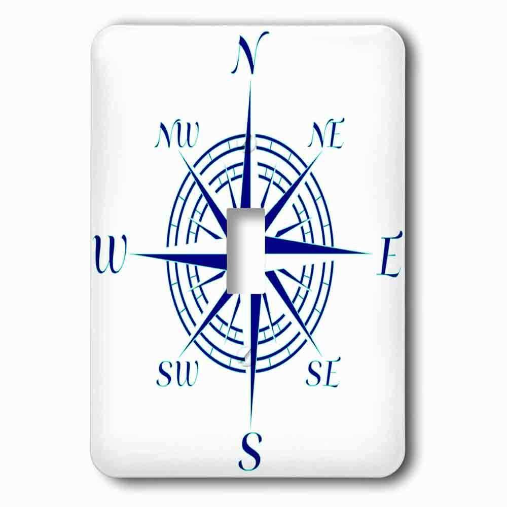 Single Toggle Wallplate With A Classic Compass Rose Nautical Design For Any Who Loves To Sail.