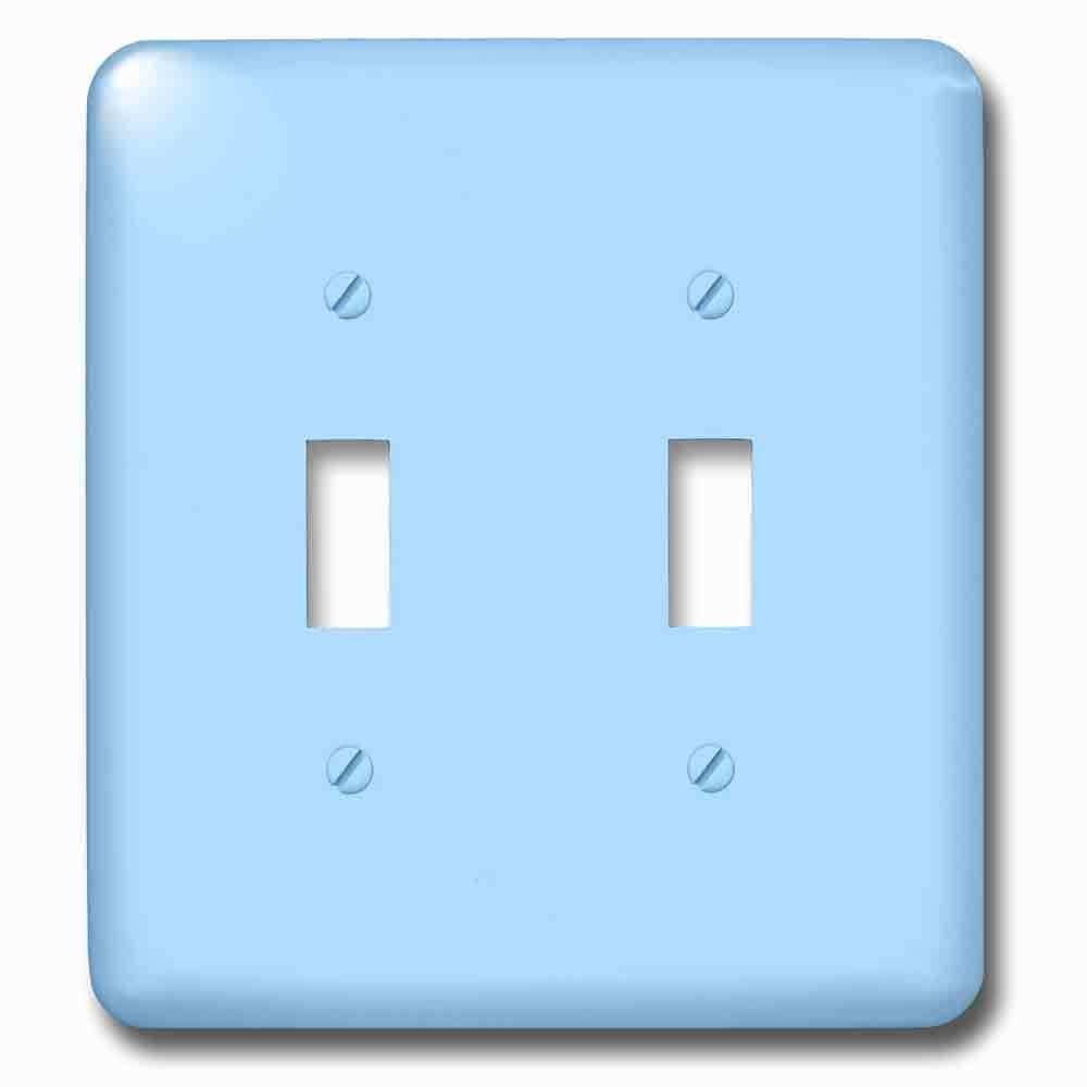 Double Toggle Wallplate With Clear Sky Blueart Designssolid Colors