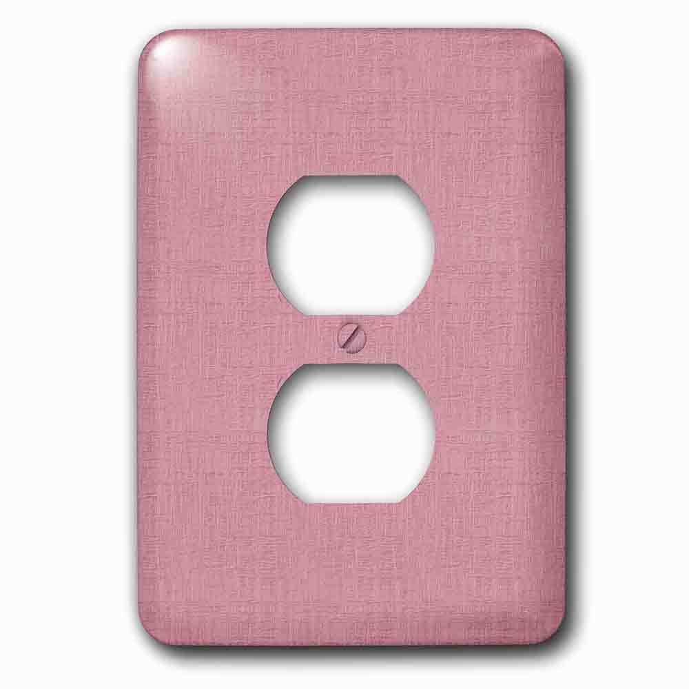 Single Duplex Outlet With Textured Look Salmon Pink Solid Color