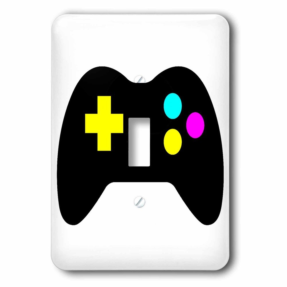 Single Toggle Switchplate With Cmyk Gamer Control Icon Graphic Cartoon