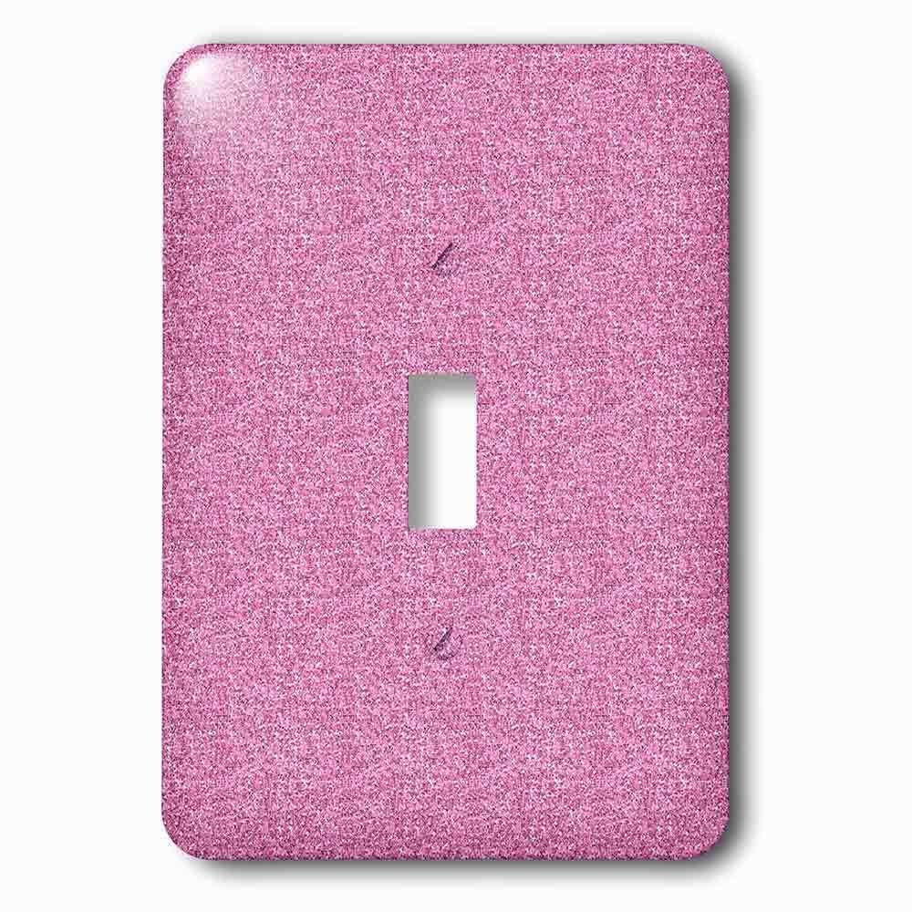 Single Toggle Wallplate With Girly Pink Glitter Glitzy Glam Sparkly Art