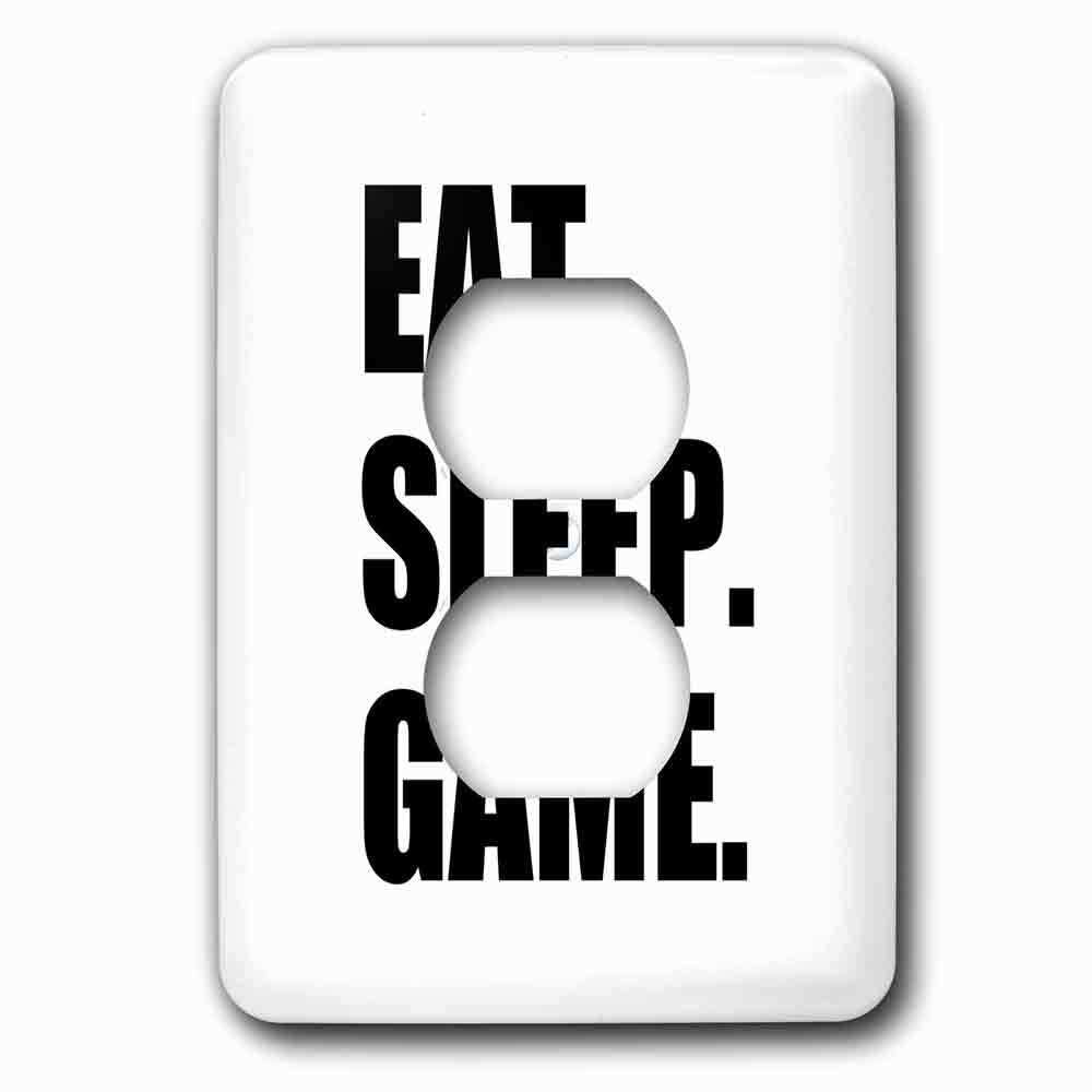 Single Duplex Outlet With Eat Sleep Game Fun Gifts For Gamers Black Text Video Pro-Gamer
