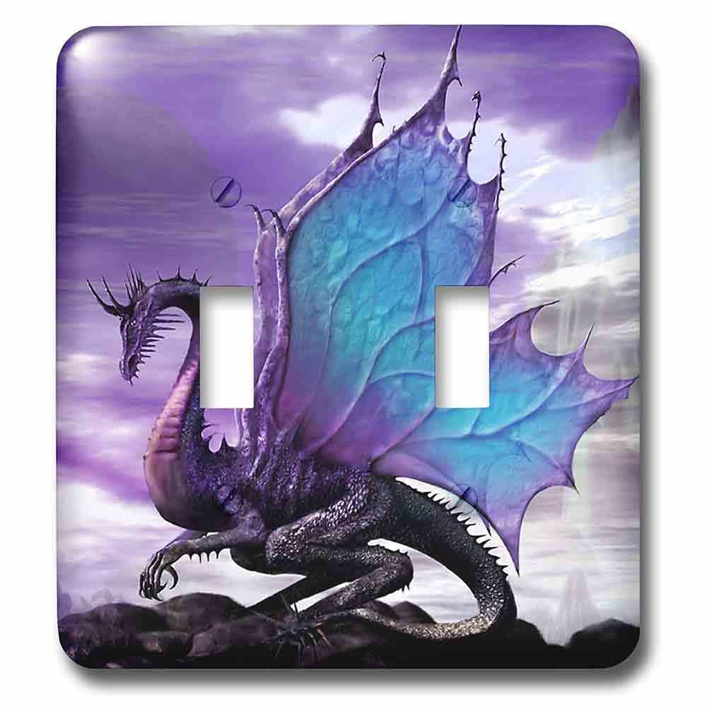 Double Toggle Wallplate With Fairytale Dragon