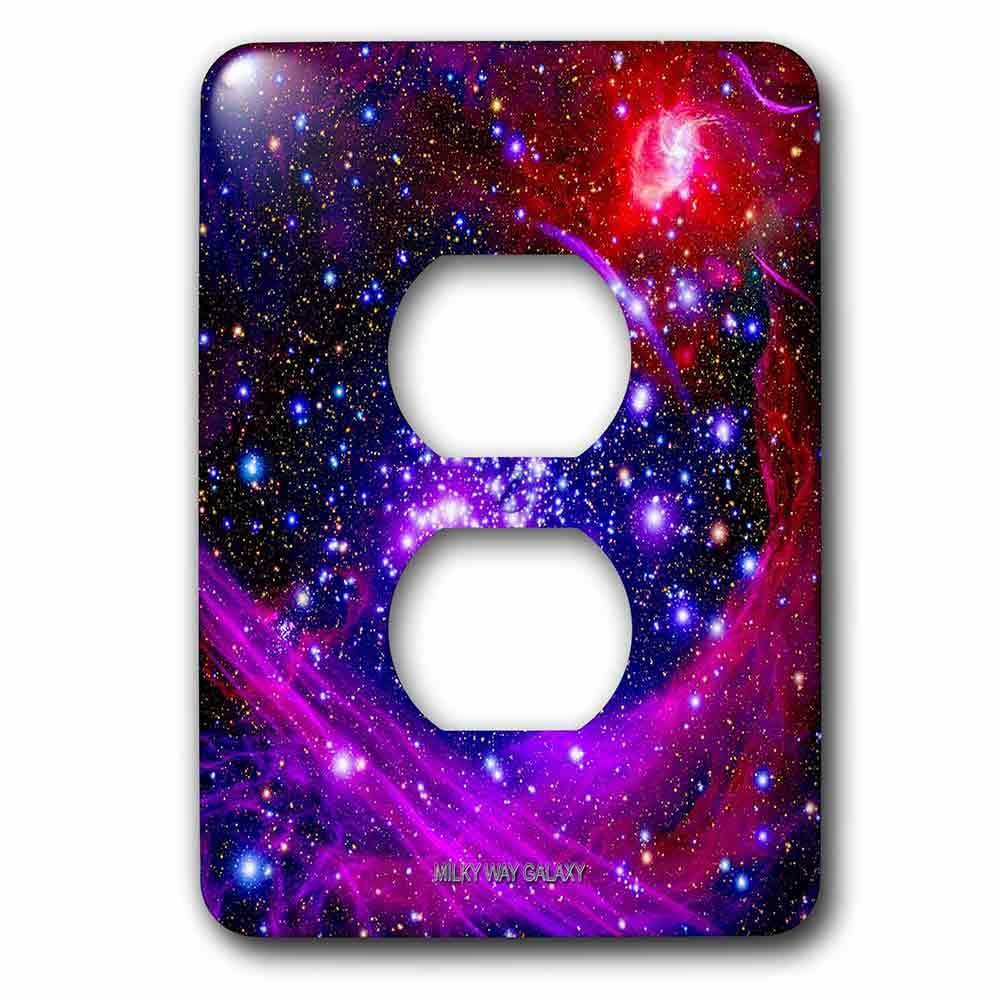 Single Duplex Wallplate With Galaxy And Nebula