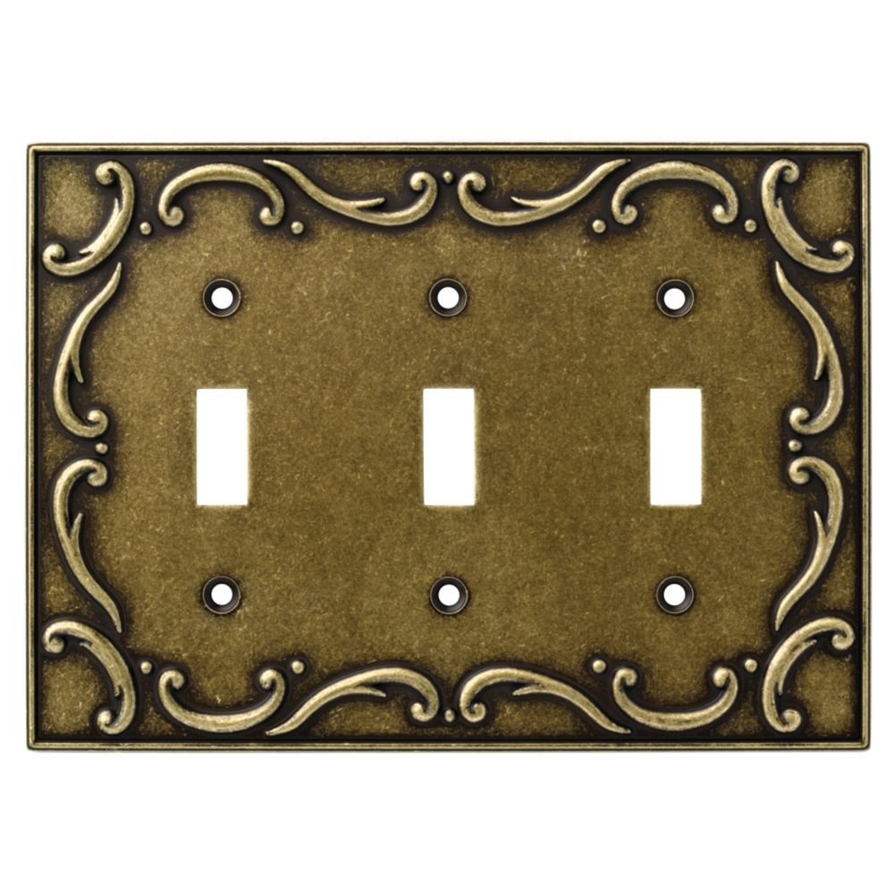 Triple Toggle in Burnished Antique Brass