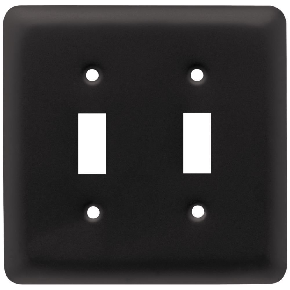 Brainerd Stamped Steel Round Double Toggle in Flat Black