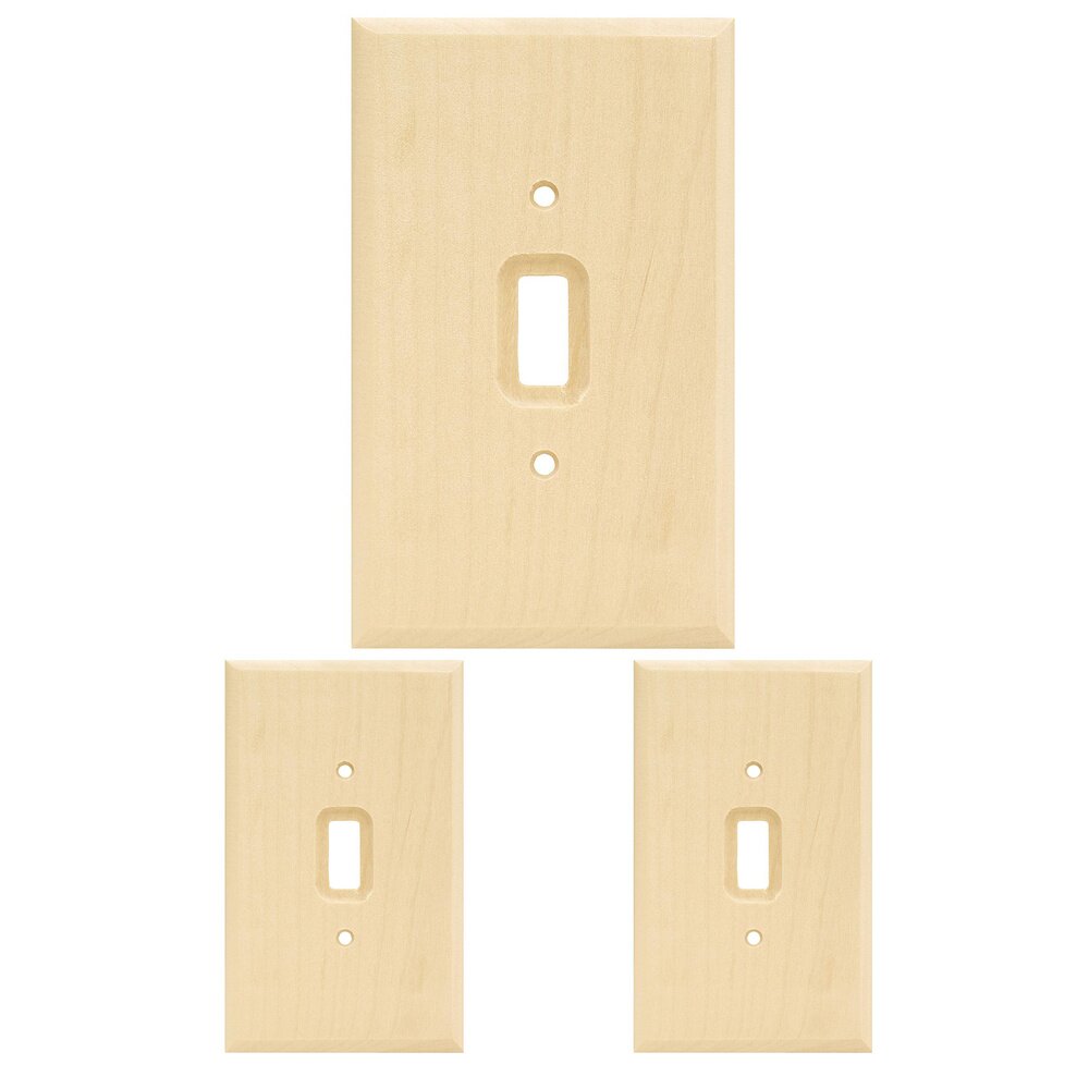 Single Toggle in Unfinished Birch Wood (3 Pack)