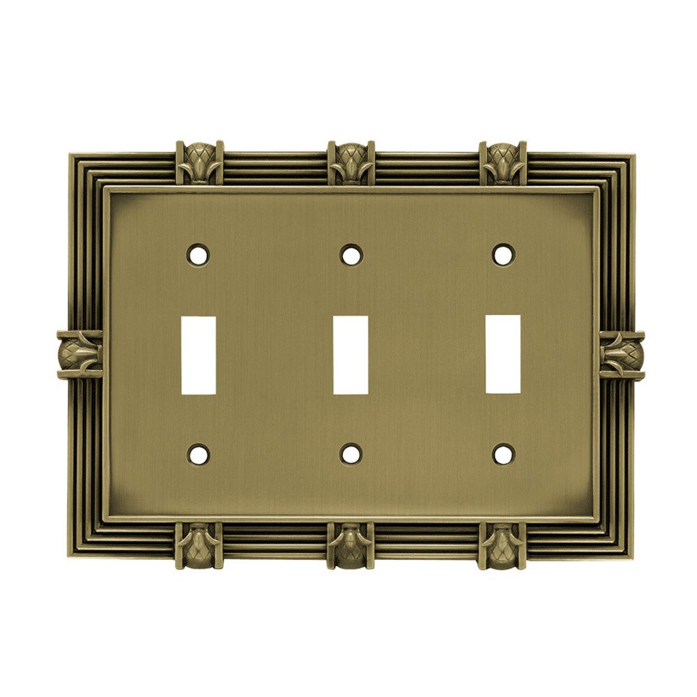 Triple Toggle in Antique Brass