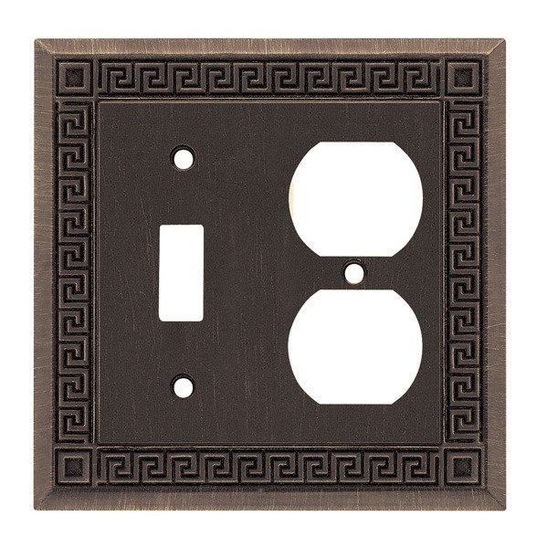 Combo Single Toggle Single Outlet in Brushed Oil Rubbed Bronze