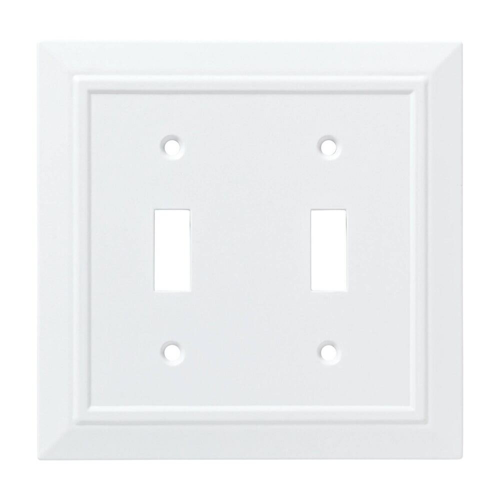 Double Toggle Wall Plate in Pure White