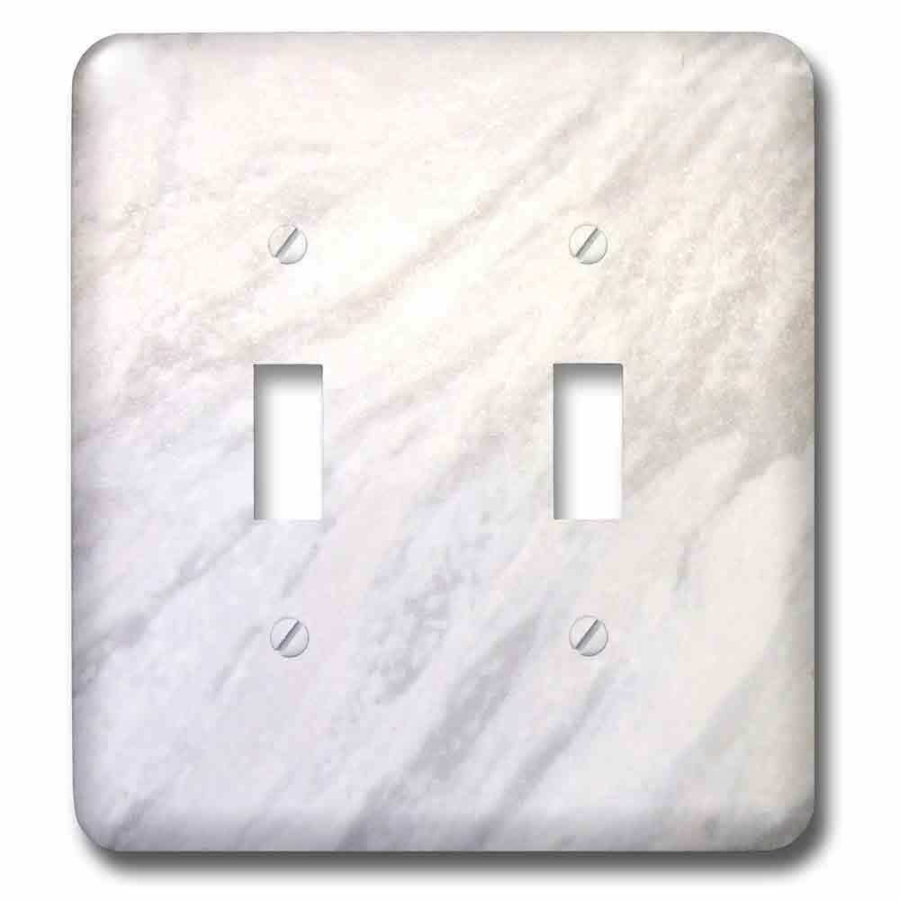 Double Toggle Switch Plate With Gray Marble Texture Photo Print