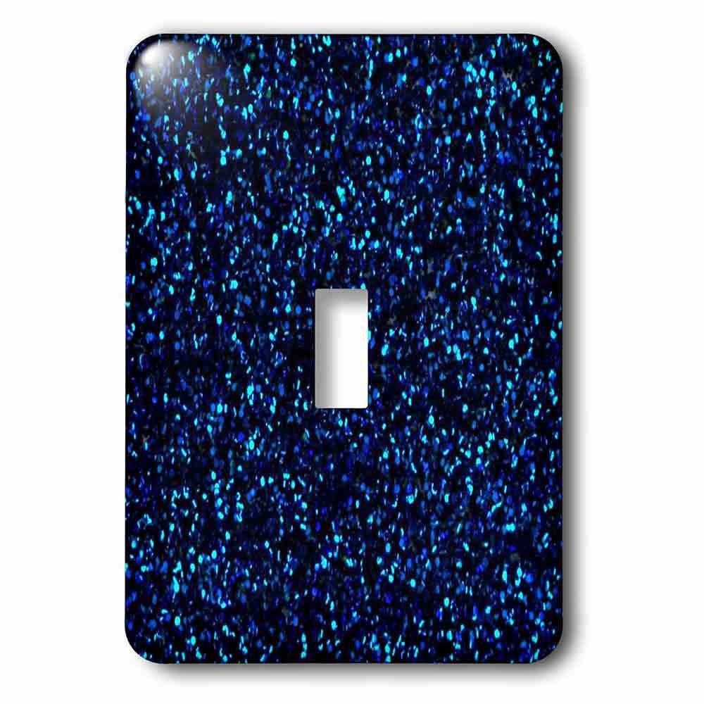 Single Toggle Wall Plate With Print Of Navy Blue Sequins