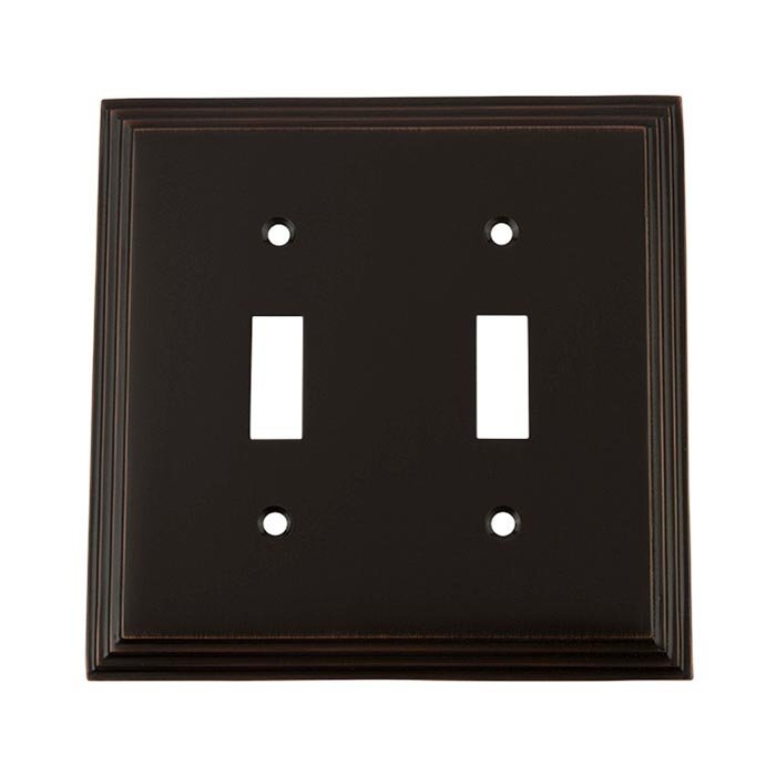 Double Toggle Switchplate in Timeless Bronze