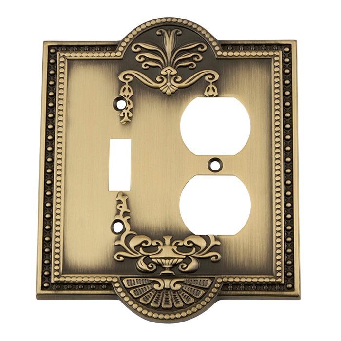 Toggle/Duplex Switchplate in Antique Brass