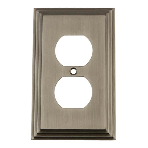 Duplex Switchplate in Antique Pewter