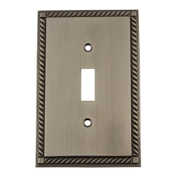 Single Toggle Switchplate in Antique Pewter
