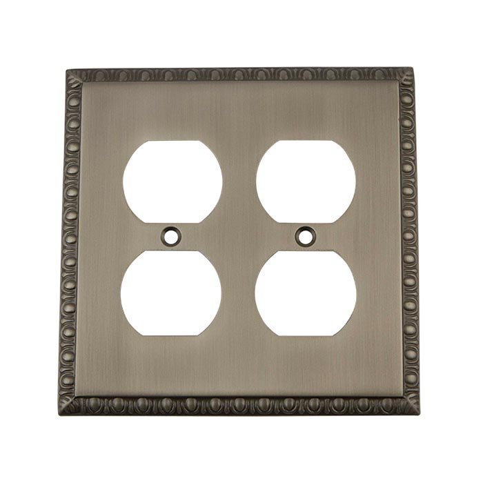 Double Duplex Switchplate in Antique Pewter