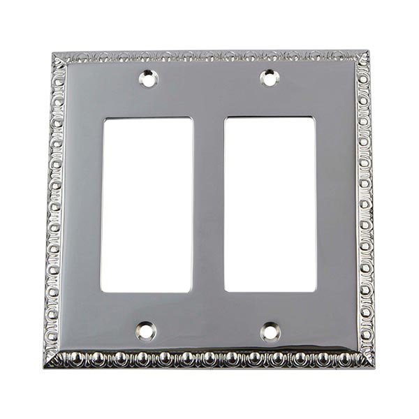 Double Rocker Switchplate in Bright Chrome