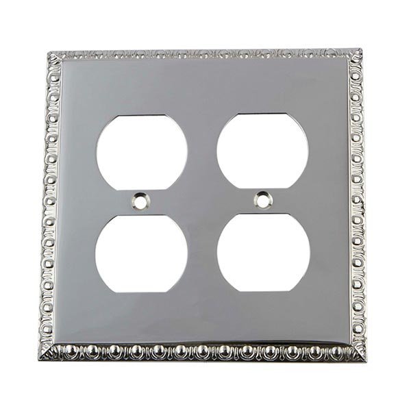 Double Duplex Switchplate in Bright Chrome