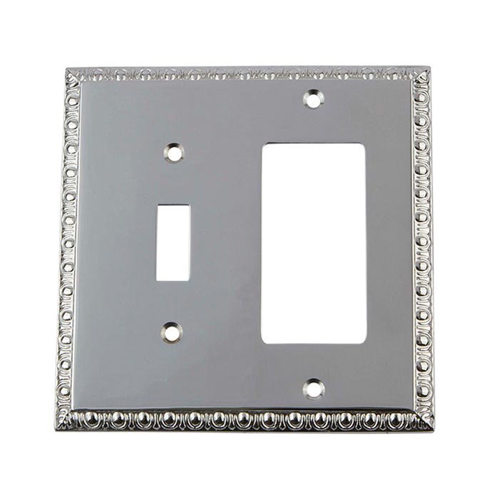 Toggle/Rocker Switchplate in Bright Chrome