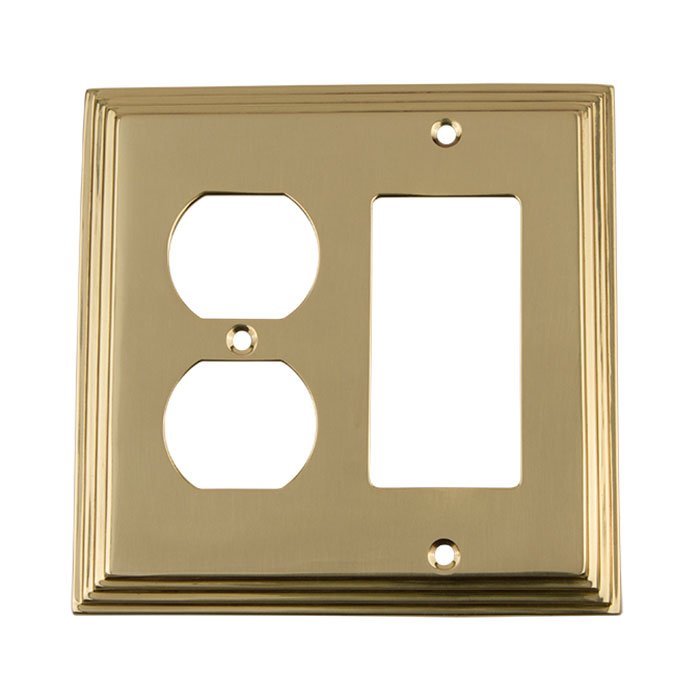 Rocker/Duplex Switchplate in Polished Brass