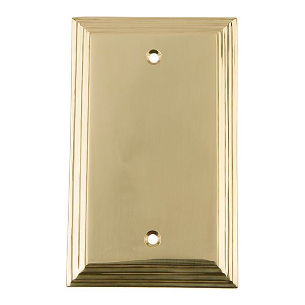 Blank Switchplate in Unlacquered Brass