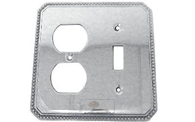 Beaded Combination Switchplate in Polished Chrome