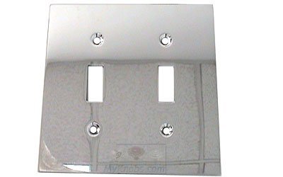Modern Double Toggle Switchplate in Polished Chrome