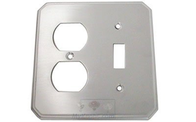 Traditional Combination Switchplate in Satin Chrome