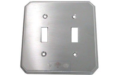 Traditional Double Toggle Switchplate in Satin Chrome