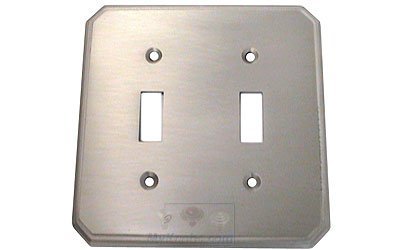 Traditional Double Toggle Switchplate in Satin Nickel Lacquered