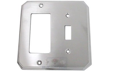 Traditional Single Toggle and Single Rocker Switchplate in Satin Chrome