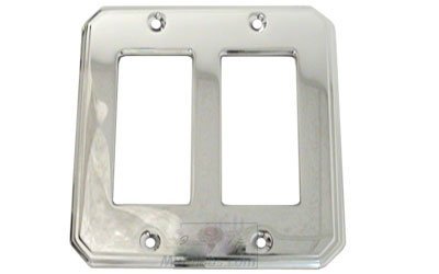 Traditional Double Rocker Cutout Switchplate in Polished Chrome