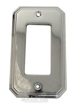 Traditional Single Rocker Cutout Switchplate in Polished Chrome