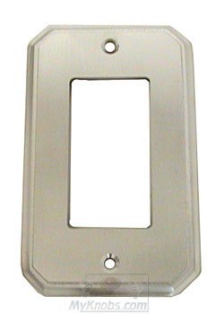 Traditional Single Rocker Cutout Switchplate in Satin Nickel Lacquered