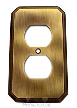 Traditional Duplex Receptacle Switchplate in Shaded Bronze Lacquered