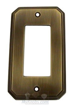 Traditional Single Rocker Cutout Switchplate in Shaded Bronze Lacquered