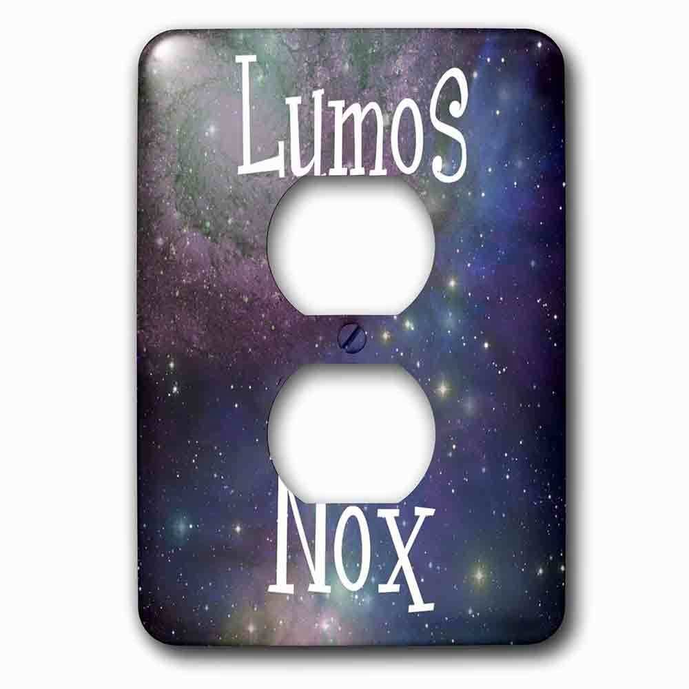 Single Duplex Outlet With Lumos Nox Meaning Light Dark Night Darkness On Or Off Starry Sky Space Stars Galaxies