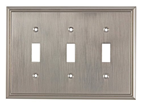 Contemporary Triple Toggle in Brushed Nickel