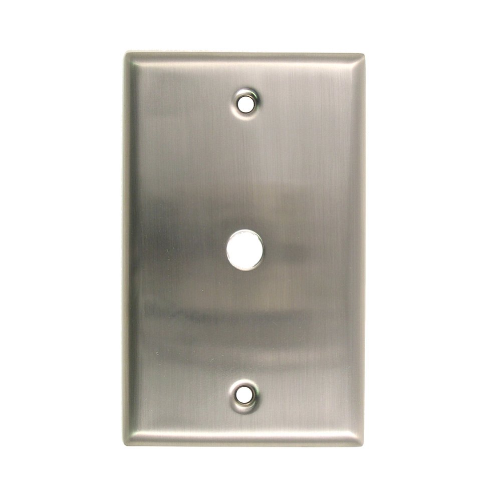 Single Cable Cover Switchplate in Satin Nickel