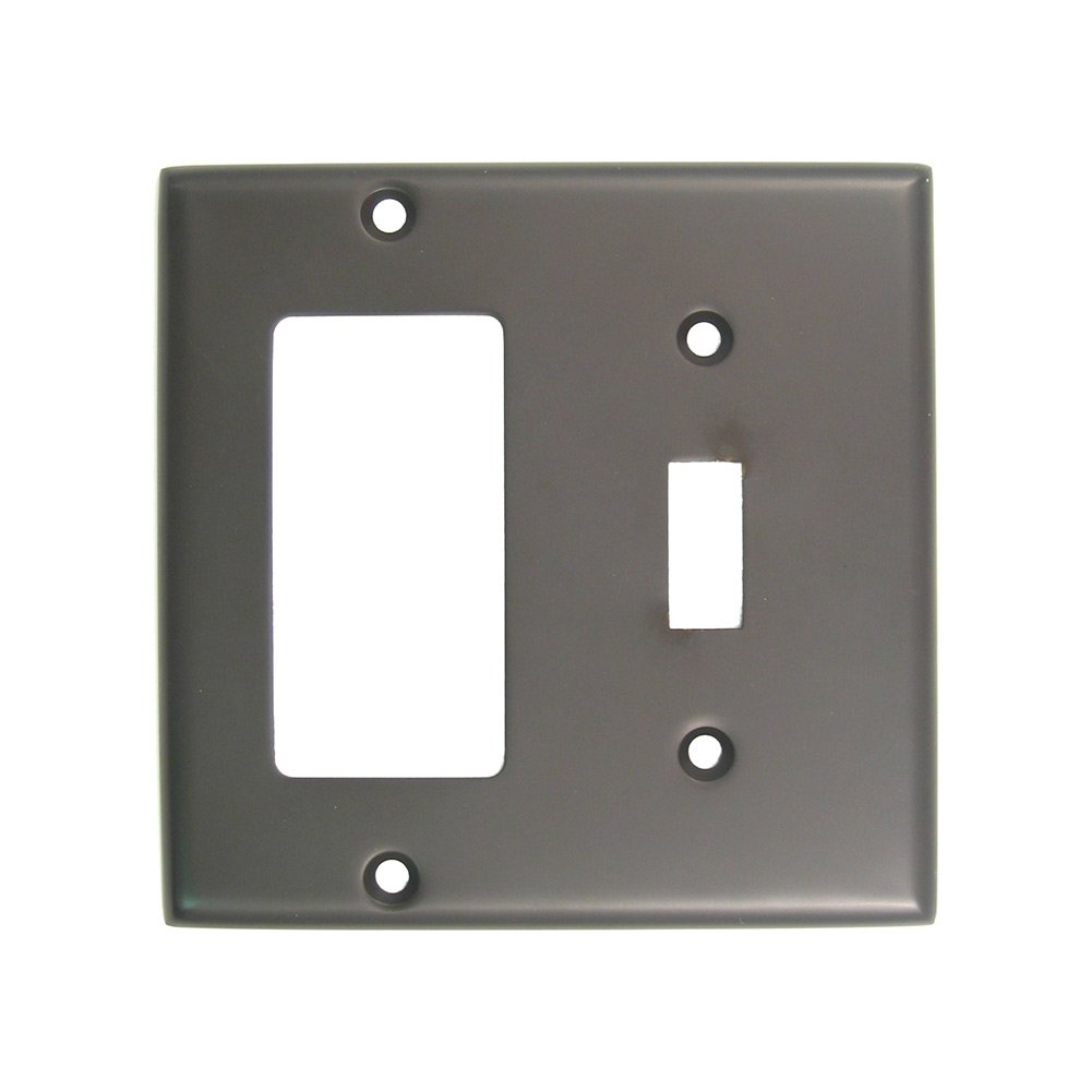 Single Rocker/GFI Single Toggle Combination Switchplate in Oil Rubbed Bronze