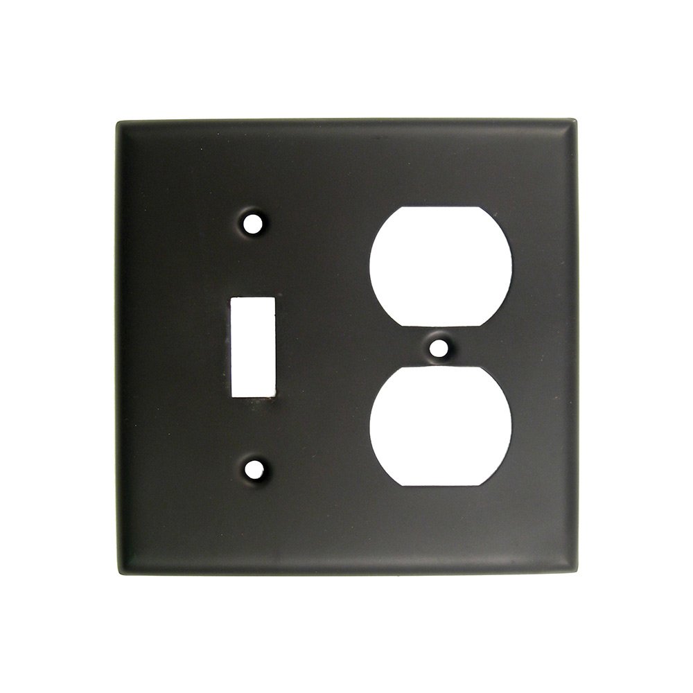 Single Duplex Single Toggle Combination Switchplate in Oil Rubbed Bronze
