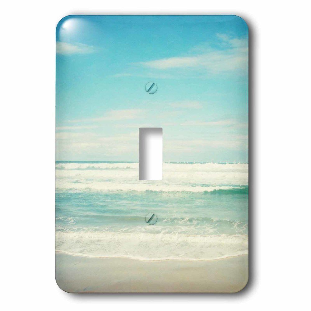 Single Toggle Switch Plate With Gentle Ocean Waves