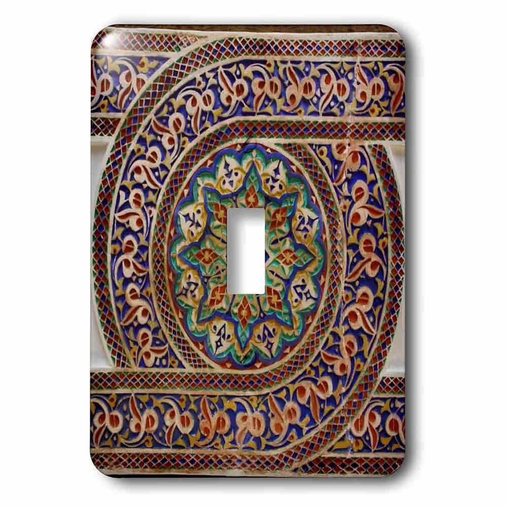 Single Toggle Switch Plate With Photo Of Mosaic Wall Décor, Marrakesh, Morocco