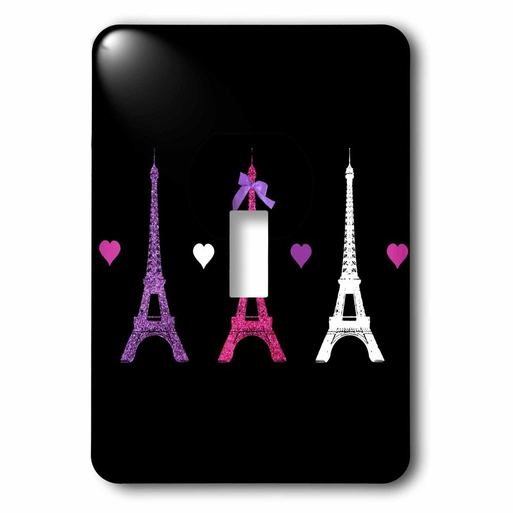 Single Toggle Switchplate With Eiffel Tower