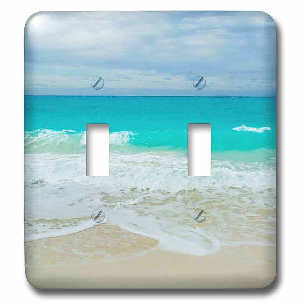 Double Toggle Wallplate With Bahamas Surf And Beach.