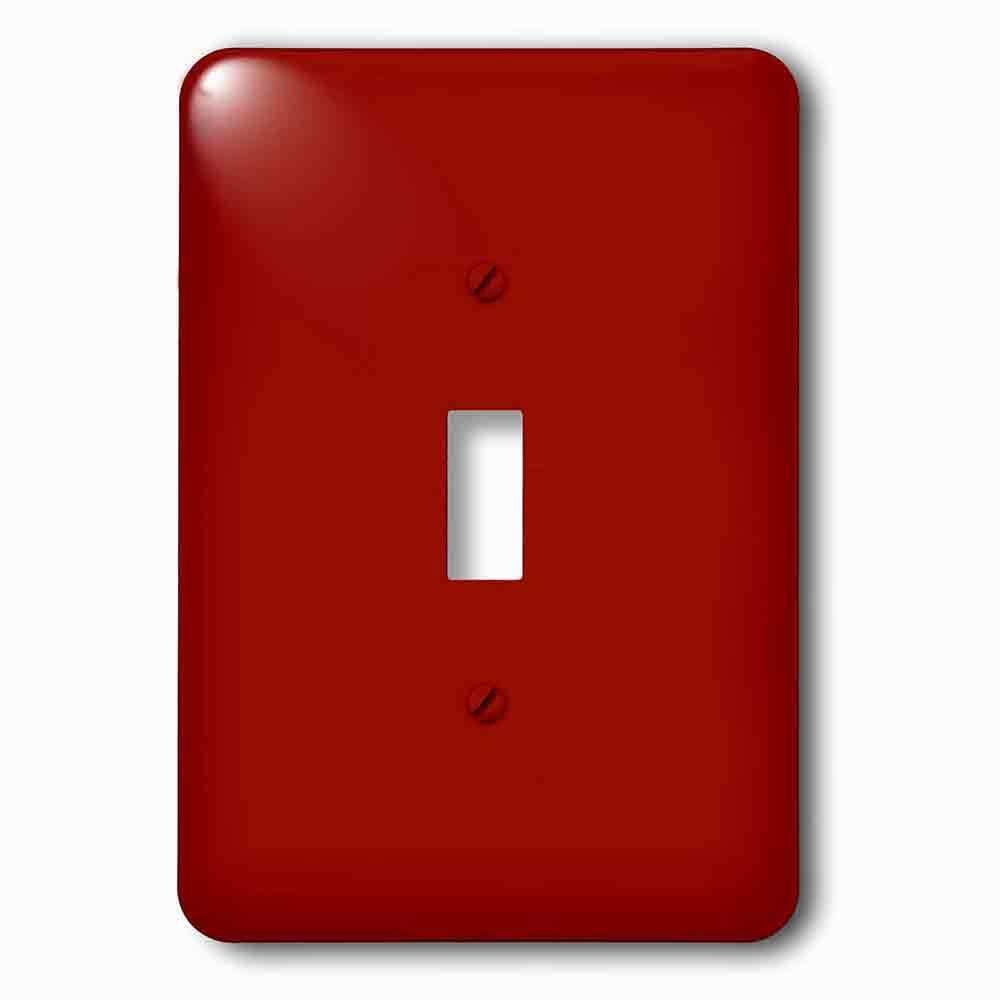Single Toggle Wallplate With Burgundy Red Dark Marroon Russet Fire-Brick Dark-Barn Red-Brown Plain Simple Solid Color