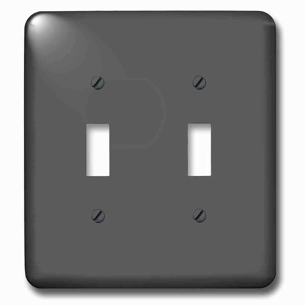Double Toggle Wallplate With Charcoal Gray