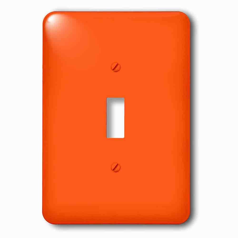 Single Toggle Wallplate With Bold Orange